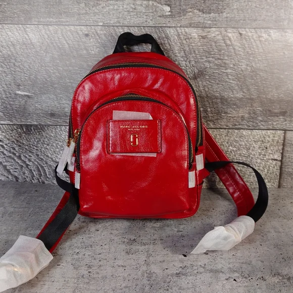 Marc Jacobs Red Leather Backpack - Picture 11 of 12